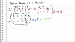 Linear Algebra  6  REF and RREF Echelon Forms [upl. by Arakawa]