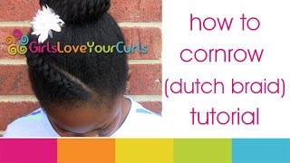 ♥ 58 ♥ How to Cornrow Tutorial aka Dutch Braid reuploaded amp edited [upl. by Elijah]