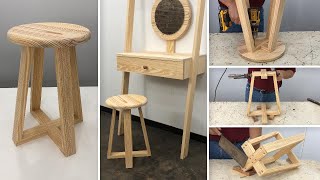 Taburete de Madera Moderna Muy Fácil De hacer  Tutorial de Carpintería [upl. by Ydnim]