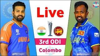 🔴Live India Vs Sri Lanka 3rd ODI Match 2024  IND vs SL Live Score amp Commantray cricketlive [upl. by Dincolo]