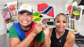 JAMAICANS TRY TRINIDADIAN SNACKS FOR THE FIRST TIME ft Tanaania  QUITE PERRY [upl. by Tegdirb]