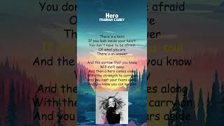 Mariah Carey  Hero Lyrics shorts [upl. by Saylor]