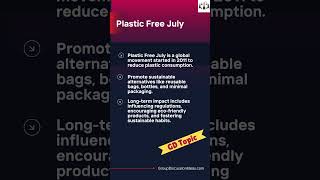 Plastic Free July short  Group Discussion Topics With Answers  GD Ideas [upl. by Hill]