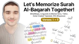 The Easiest Way to Memorize Surah AlBaqarah First 5 verses in 5 minutes [upl. by Pillow324]