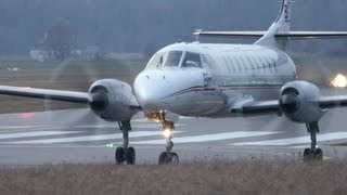 Fairchild Swearingen Metro 23 Take Off at Airport BernBelp  Nice Turboprop Sound [upl. by Eillim]