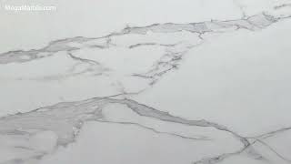 Statuario Prints Quartz Slab [upl. by Langbehn]