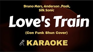 Bruno Mars  Anderson Paak  Silk Sonic  Loves Train  Karaoke  Instrumental  Lyrics  Piano [upl. by Breger772]