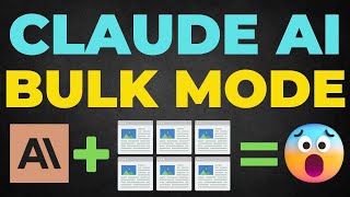 🔥 Unlock Claude AI 🚀 Bulk Generation Mode [upl. by Dorlisa]