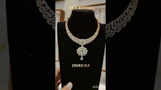 Diamond workmanship gold necklace in cz stones 22karat hallmarked [upl. by Eah]