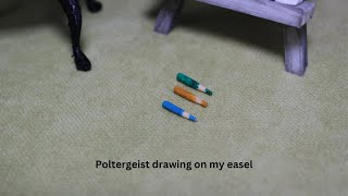 Poltergeist drawing on my easel 112 scale dollhouseminiatures dollshouseminiatures [upl. by Isacco655]