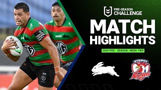 NRL Preseason 2024  Rabbitohs v Roosters  Match Highlights [upl. by Eyaf]