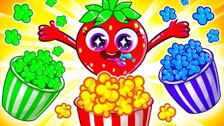 Yummy Rainbow Popcorn 🍿😍  Where is my Popcorn Yum Yum English Kid Song [upl. by Notyalc]