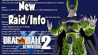 Dragon Ball Xenoverse 2 New Raid Rewards amp Details [upl. by Gonagle]