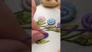 Embroidery channel flowerstitch flowerembroidery flowers stitching easystiching diyembroidery [upl. by Theresita]