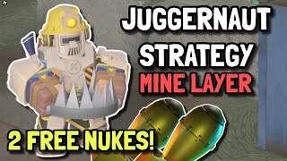 EASIEST WAY TO WIN JUGGERNAUT CHALLENGE  MINE LAYER STRATEGY  Roblox Tower Defense Simulator TDS [upl. by Sinnod]