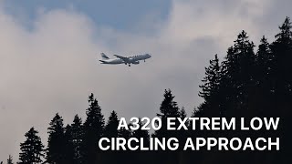 A320 EXTREM LOW CIRCLING APPROACH INTO INNSBRUCK [upl. by Ainoet]