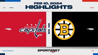 NHL Highlights  Capitals vs Bruins  February 10 2024 [upl. by Eiser]