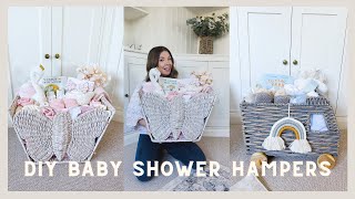 DIY BABY SHOWER GIFT HAMPERS amp CADDIES HOW TO MAKE  KATE MURNANE [upl. by Zeke528]