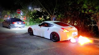 Fire Breathing 370Z TERRORIZES the Car Meet Gone Wild [upl. by Ann184]