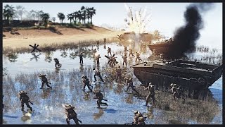 US Marines and Army Beach Assault  Second Battle of Guam 1944  Men of War Assault Squad 2 Gameplay [upl. by Uzzi]