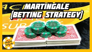 Martingale Betting Strategy  Playing Double Deck Blackjack [upl. by Nay]