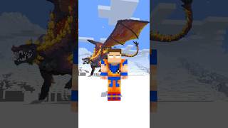 Building Dragon Challenge Goku  Herobrine minecraft shorts [upl. by Jemmie397]