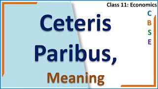 ceteris paribus Meaning [upl. by Ewall]