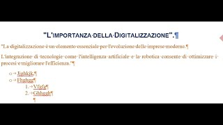 Esercitazione Word 4 Svolta [upl. by Neetsirk]