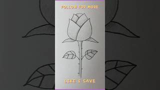 ♥️Easy flower drawing❤️easy Rose drawing in just 2 minutesshortsviralflowerdrawing artsketch [upl. by Jeconiah]