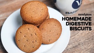 Homemade Digestive Biscuits  Added a minor twist to biggerbolderbaking Recipe [upl. by Yemane671]