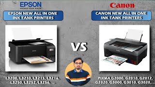 Epson New All In One Ink Tank Printer vs Canon New All In One Printer  Full Detail  2022  हिंदी [upl. by Middle]