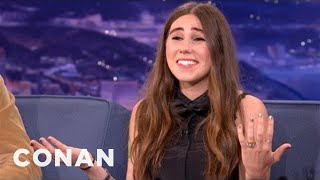 Zosia Mamet on Growing Up With David Mamet  CONAN on TBS [upl. by Ettereve508]