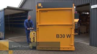 Bramidan Baler B6030 fits through an 8 foot dock door [upl. by Uel]