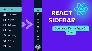 React Sidebar Navigation Tutorial  React JS Sidebar Project Using Hooks amp Router [upl. by Map]