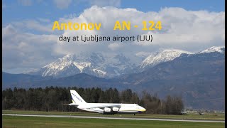 Antonov AN124 in Ljubljana Slovenia [upl. by Ardnasil]