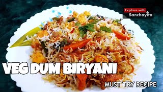 How To Make Layered Veg Dum Biryani With Onion Birista A Step By Step Tutorial [upl. by Belloir475]