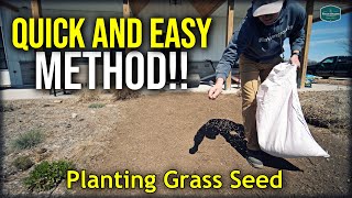 QUICK And EASY Method To Plant Grass Seed  Seeding A New Lawn In Spring [upl. by Schell]