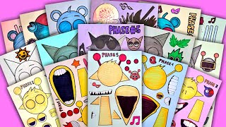 Paper DIY Phase 1 vs 2 vs 3 vs 4 vs 5 vs 6 Incredibox Sprunki  Sticker Book  SIMON SKY WENDA [upl. by Sisto824]