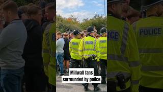 Millwall fans surrounded by police [upl. by Cassius]