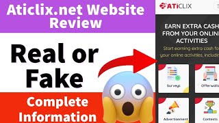 Aticlix Real or Fake  Aticlix Payment Proof  Aticlix Withdrawal  Aticlix Review  Aticlix Survey [upl. by Ennaer]