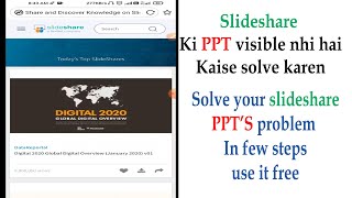 How to solve slideshare ppts problem [upl. by Anivid]