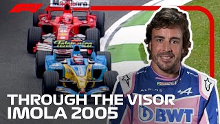 Alonso On His Epic Duel With Schumacher At Imola  Through The Visor [upl. by Enymzaj]