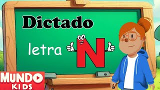 ✍ Dictado letra N ✅ Dictado de palabras que empiezan por la letra N para niños de primara  Letra N [upl. by Dinin758]