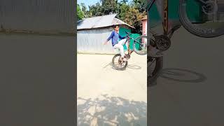 one hand wheelie💯shorts cycle mtb biklife stunt [upl. by Koorb]