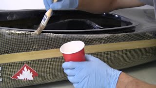 How to Repair a Damaged Composite Canoe or Kayak  CarbonKevlar Fibre [upl. by Kenton]