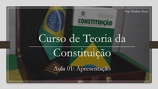 Teoria da Constituição — Apresentação [upl. by Aicella]