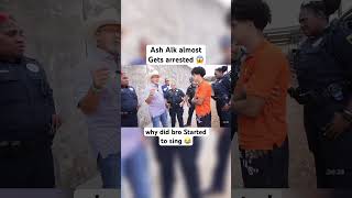 Ash Alk almost arrested 😳shortsashalkfunnyarrested [upl. by Auqinahs388]