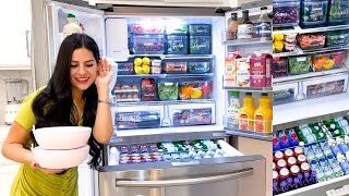 ASMR REFRIGERATOR ORGANIZATION  Satisfying Clean and Fridge Restock Organizing on a Budget [upl. by Gona504]