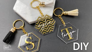 ACRYLIC KEYCHAIN WITH VINYL  ACRYLIC KEYCHAIN TUTORIAL CRICUT [upl. by Tennies]