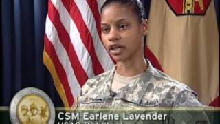 2009 US Army Year of the NCO  CSM Lavender [upl. by Relyuhcs]